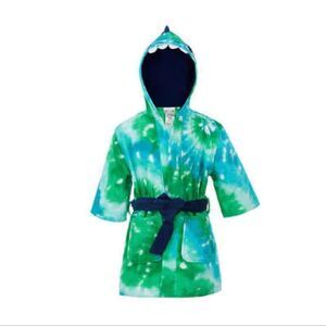 Saint Eve Kids' Beach Cover Up, Dino Green Tye Dye Small 7/8